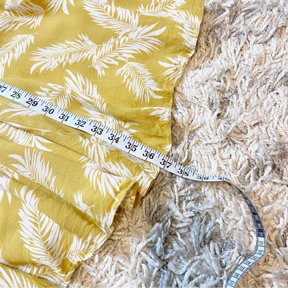 Yum Kim |  Yellow Floral 3/4 Roll Up Sleeve Flowy Shift Dress Size Small - Picture 8 of 8